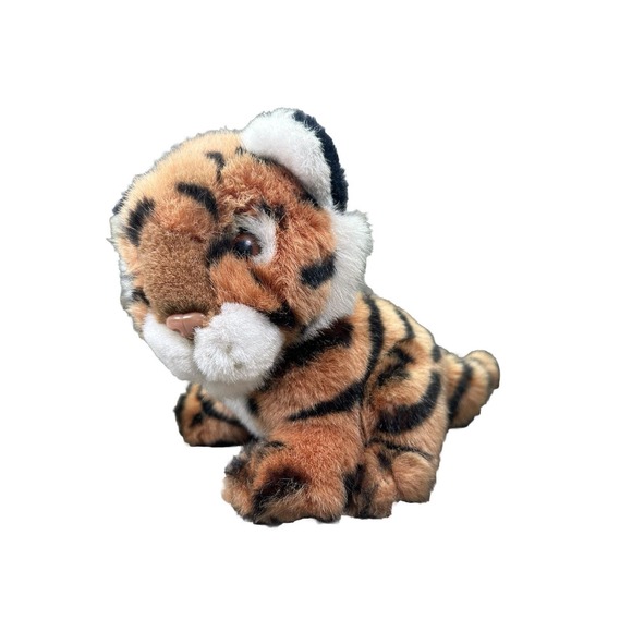 Russ Berrie Bengal Tiger Plush Rajah Orange Black Stuffed Animal Wild Cat Toy 7" - Picture 1 of 10